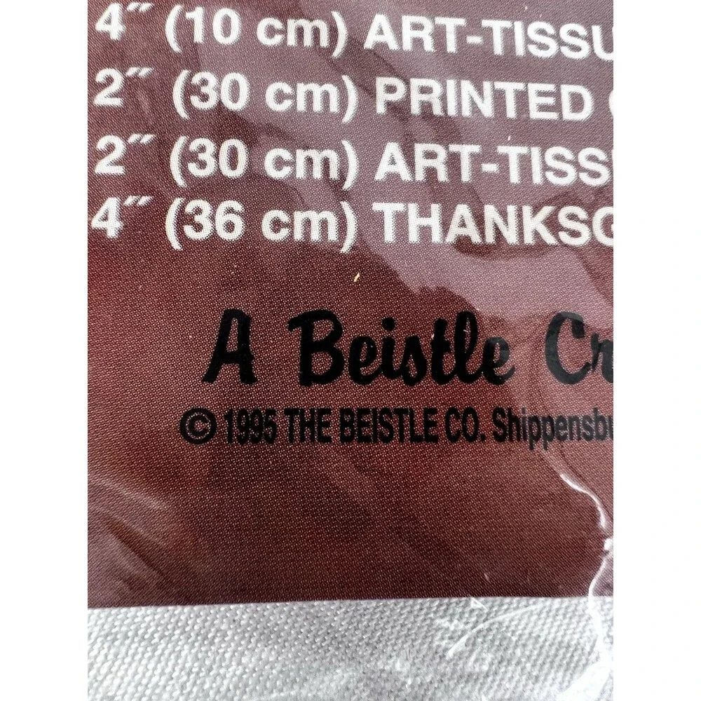 Vintage 1995 Beistle Thanksgiving Decorama 8 Pc SEALED NOS Pilgrim Honeycomb USA